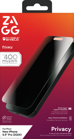 ZAGG InvisibleShield Glass Elite Privacy for iPhone 16 Pro Max