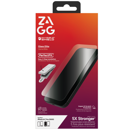 ZAGG Invisibleshield Glass Elite herdet glass for iPhone 17 Pro