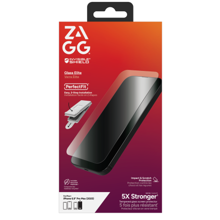 ZAGG Invisibleshield Glass Elite herdet glass for iPhone 17 Pro Max