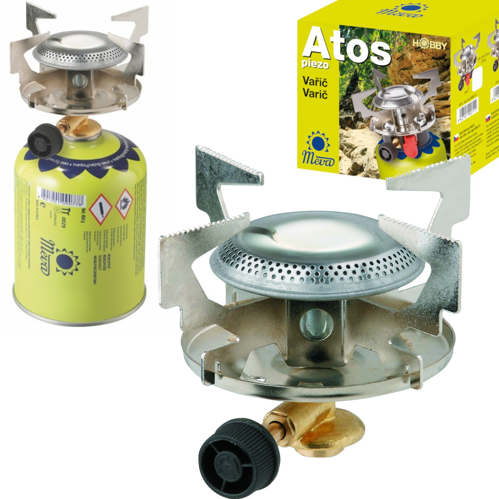 Gassturistovn for gasspatroner med 7/16" gjenger ATOS 1,8 kW