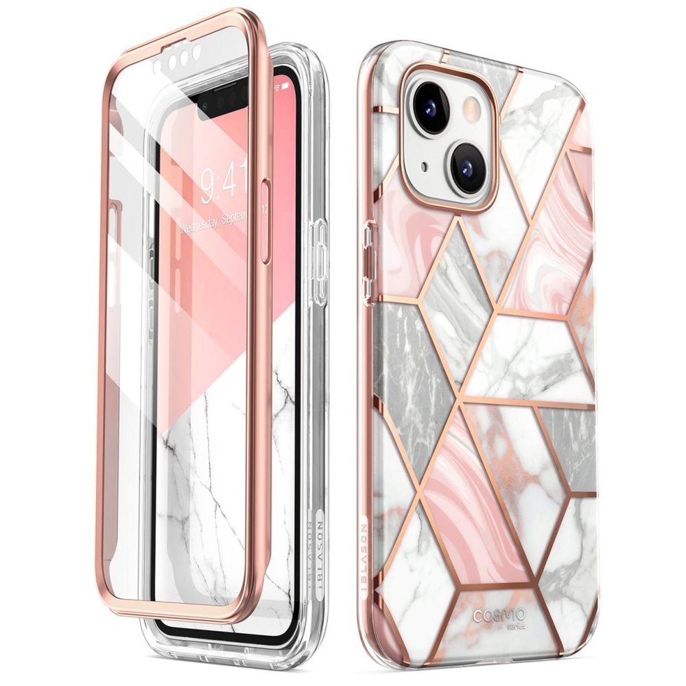 Supcase Cosmo iPhone 14 Plus-etui - rosa marmor