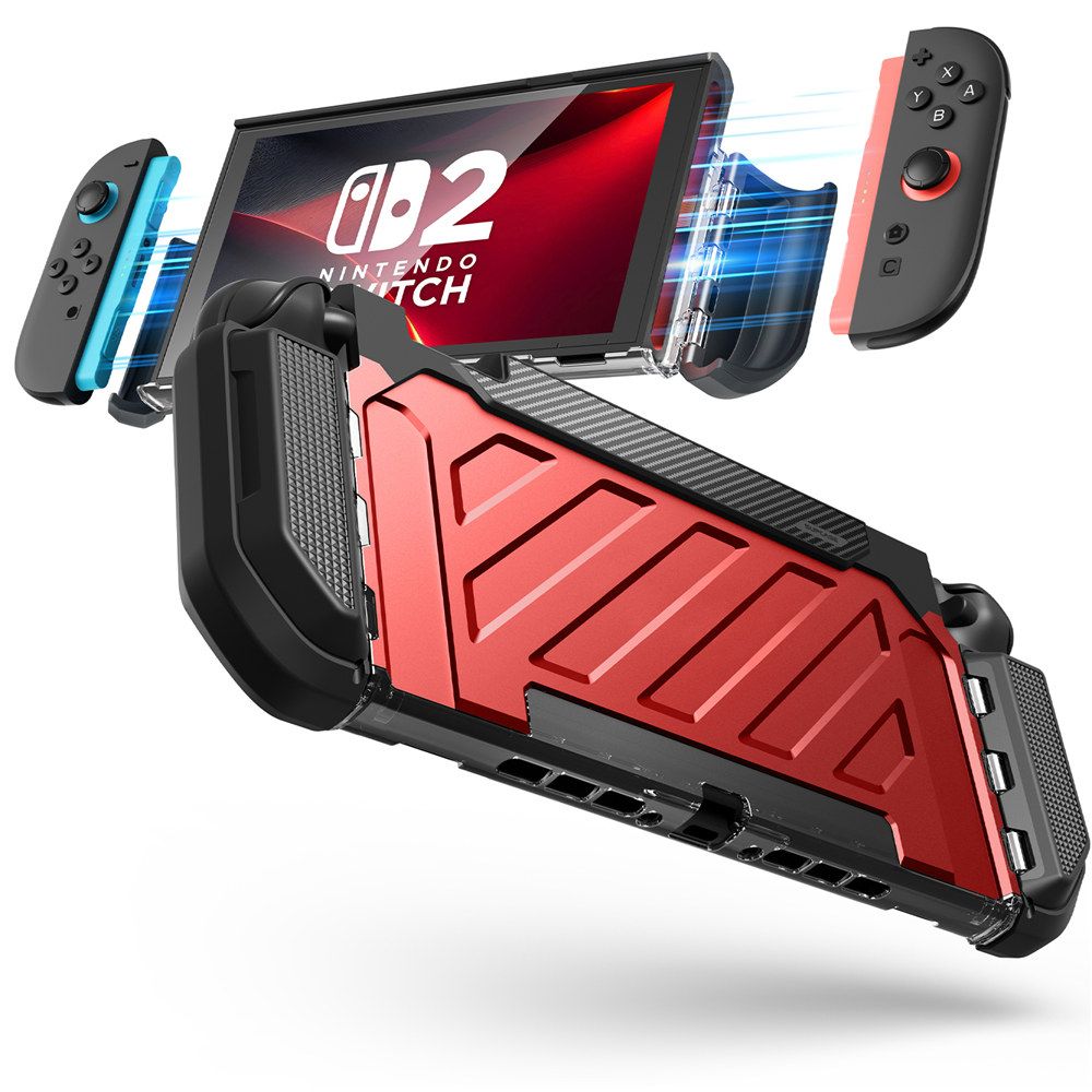 Supcase Unicorn Beetle Pro-etui for Nintendo Switch 2 - rød og svart
