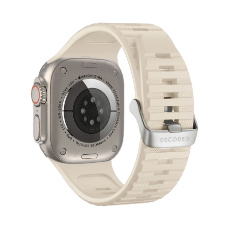 Decoded Ultra Traction-armbånd for Apple-klokke 42 / 44 / 45 / 49 mm - Hvit