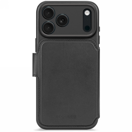 Decoded MagSafe-etui i lær med avtakbar lommebok for iPhone 17 Pro - svart