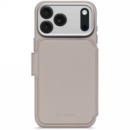 Decoded MagSafe-etui i lær med avtakbar lommebok for iPhone 17 Pro - beige
