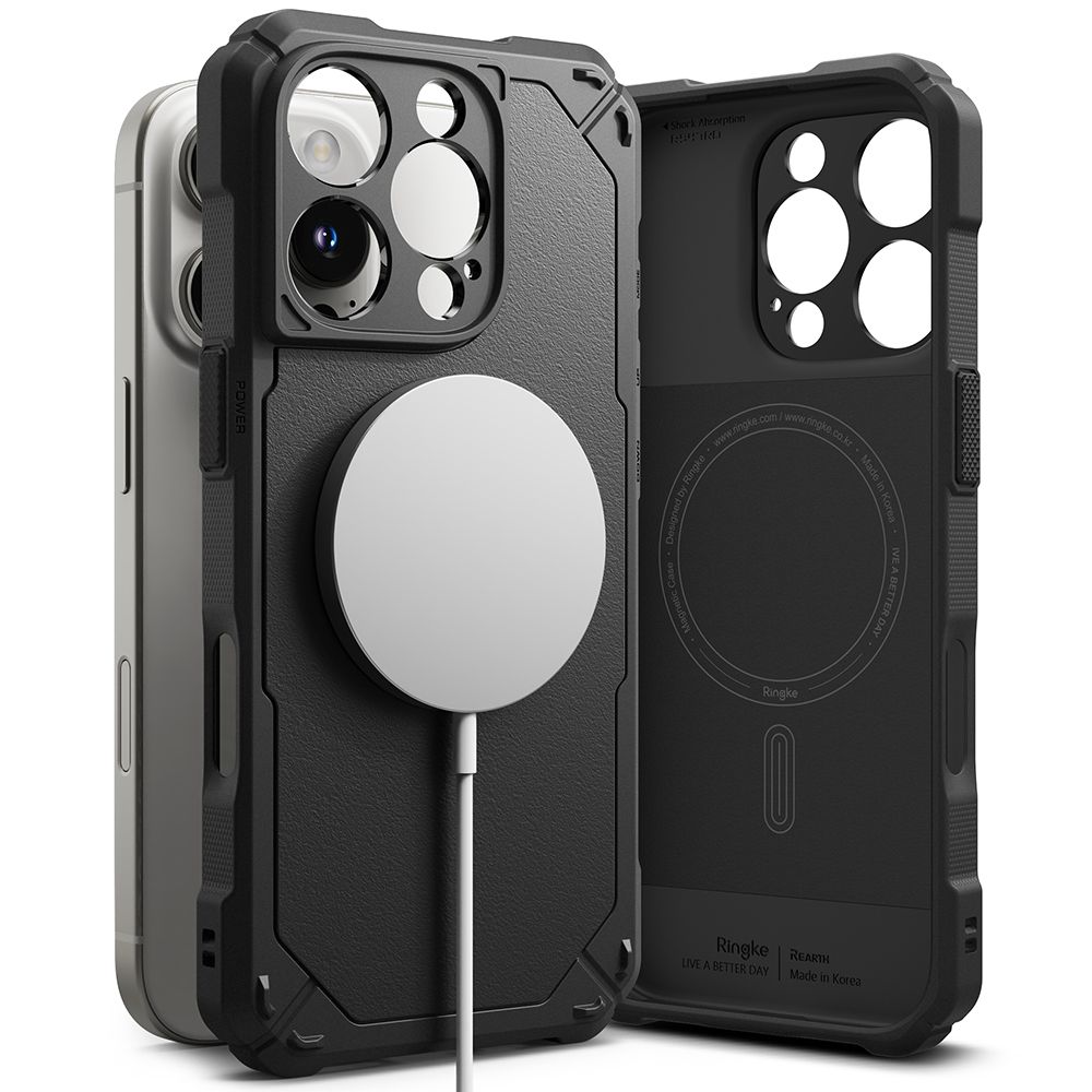 Ringke Rugged Gear MagSafe iPhone 16 Pro-etui - svart