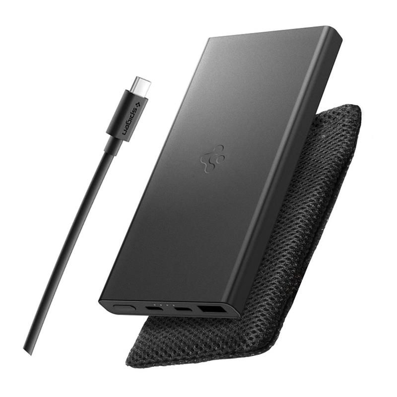 Spigen Essential EA2210 Power Bank 10000 mAh 22,5W - Svart