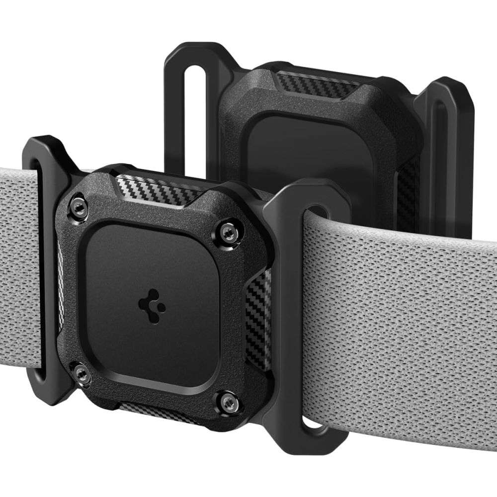 Spigen Tough Armor AirTag 1/2-etui for kjæledyrhalsbånd - svart