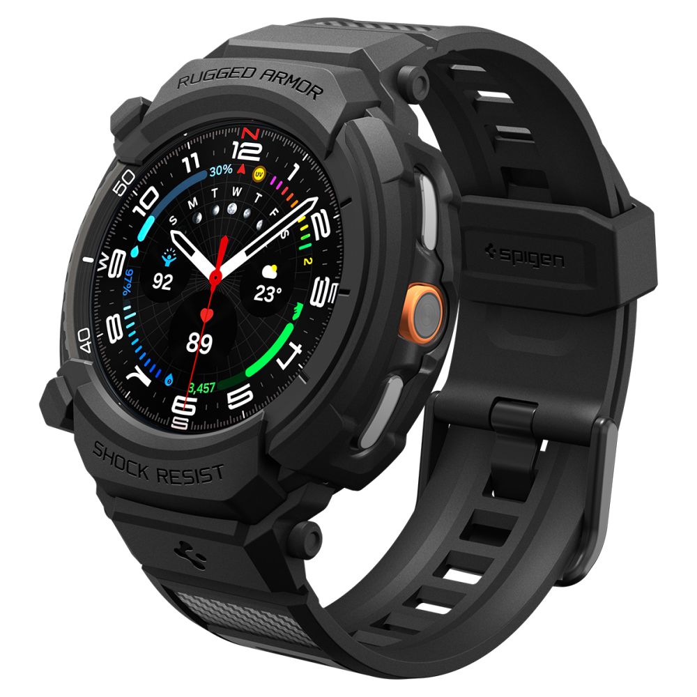 Spigen Rugged Armor Pro-rem for Samsung Galaxy Watch 8 Classic 46mm - matt svart