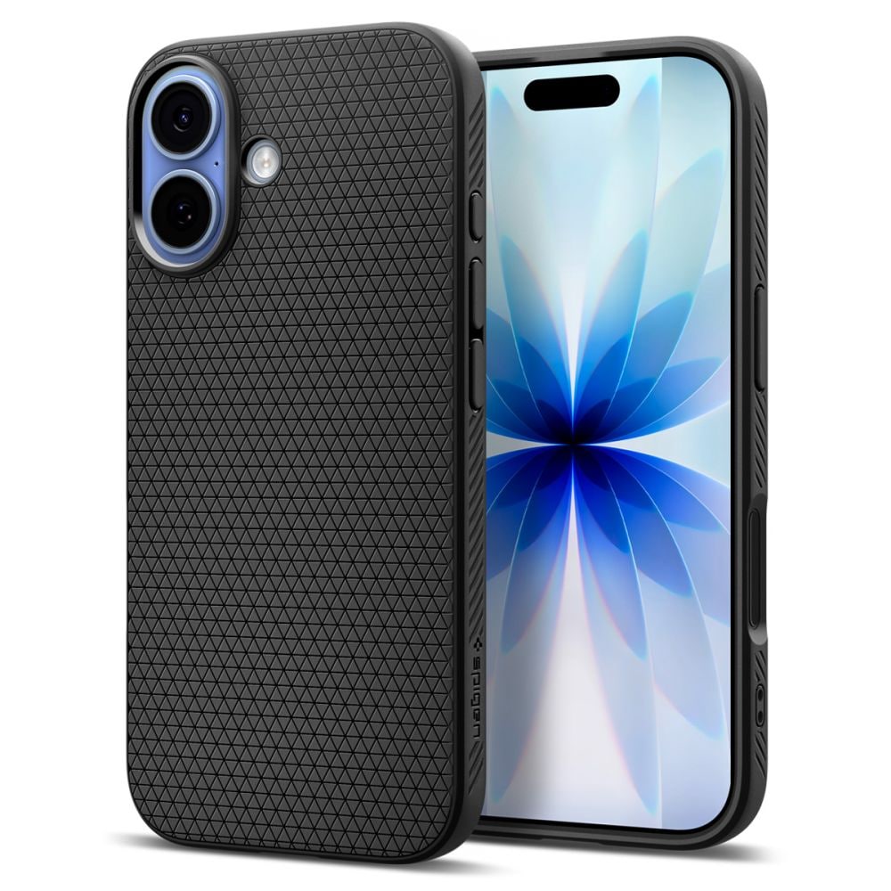 Spigen Liquid Air-etui for iPhone 17 - matt svart