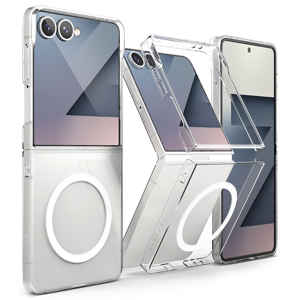 Ringke Slim Magnetic MagSafe-etui for Samsung Galaxy Z Flip 7 - gjennomsiktig