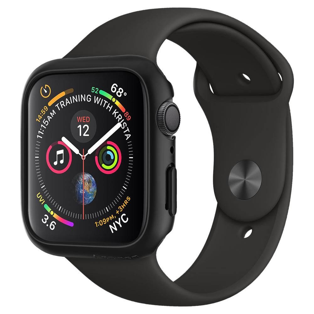 Spigen Tynn passform for Apple Watch 4/5/6/SE (44 mm) - svart