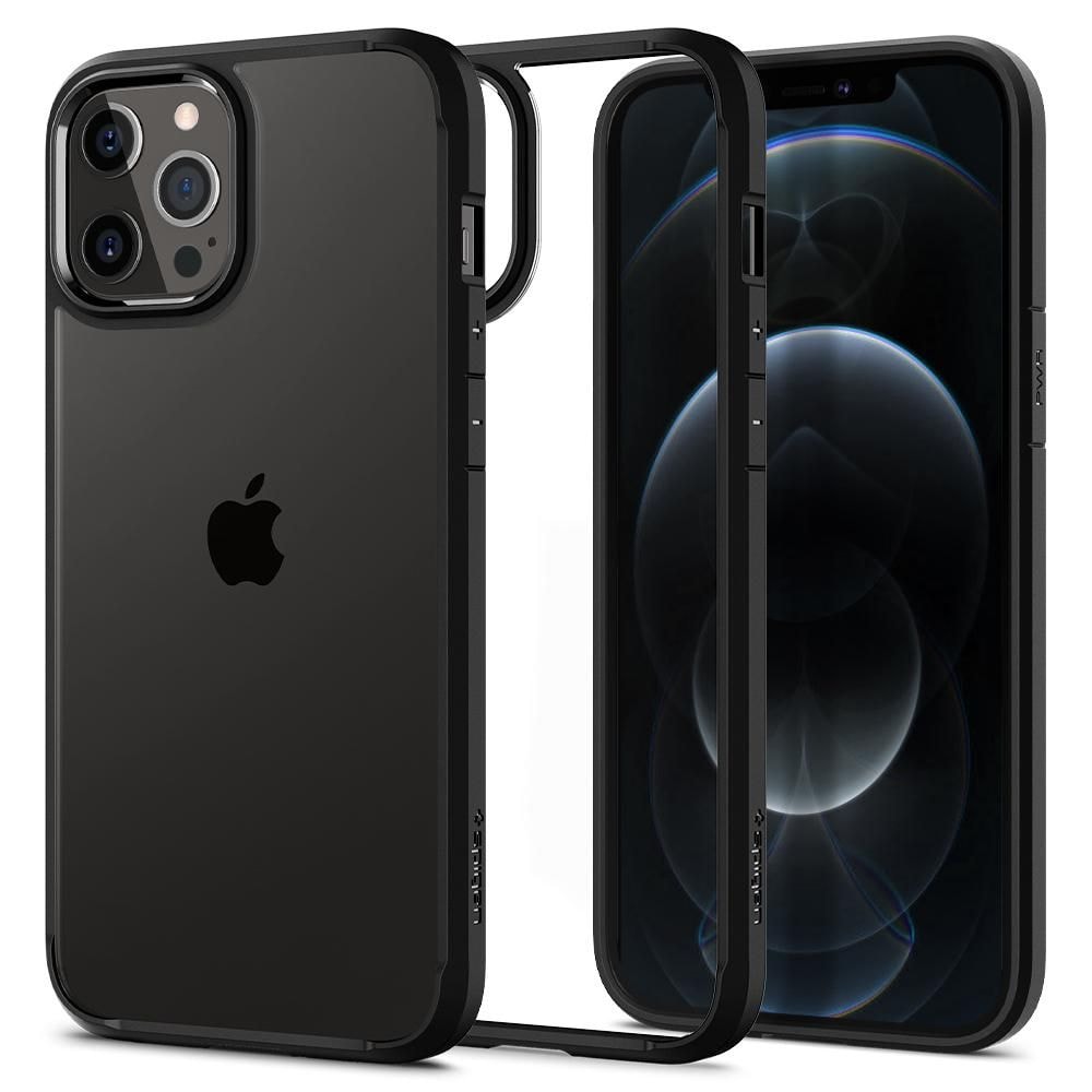 Spigen Ultra Hybrid-etui for iPhone 12 / iPhone 12 Pro - matt svart