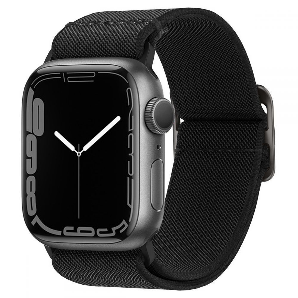Spigen Fit Lite-armbånd for Apple Watch 4/5/6/7/8/9/SE/Ultra (42/44/45/49 mm) - Svart