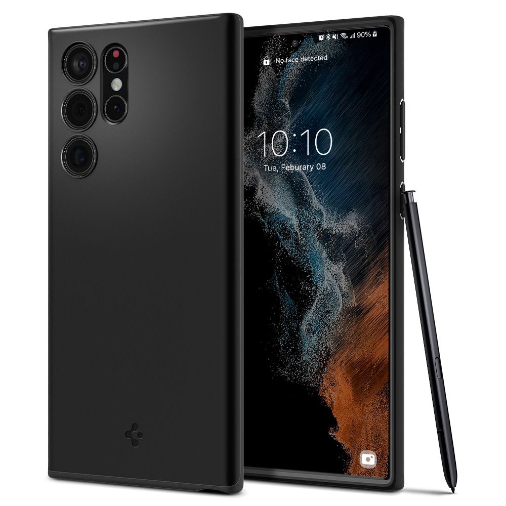 Spigen Tynt deksel for Samsung Galaxy S22 Ultra - Svart