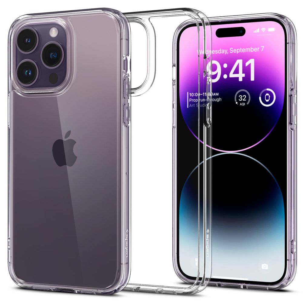 Spigen Ultra Hybrid-etui for iPhone 14 Pro Max - Klar