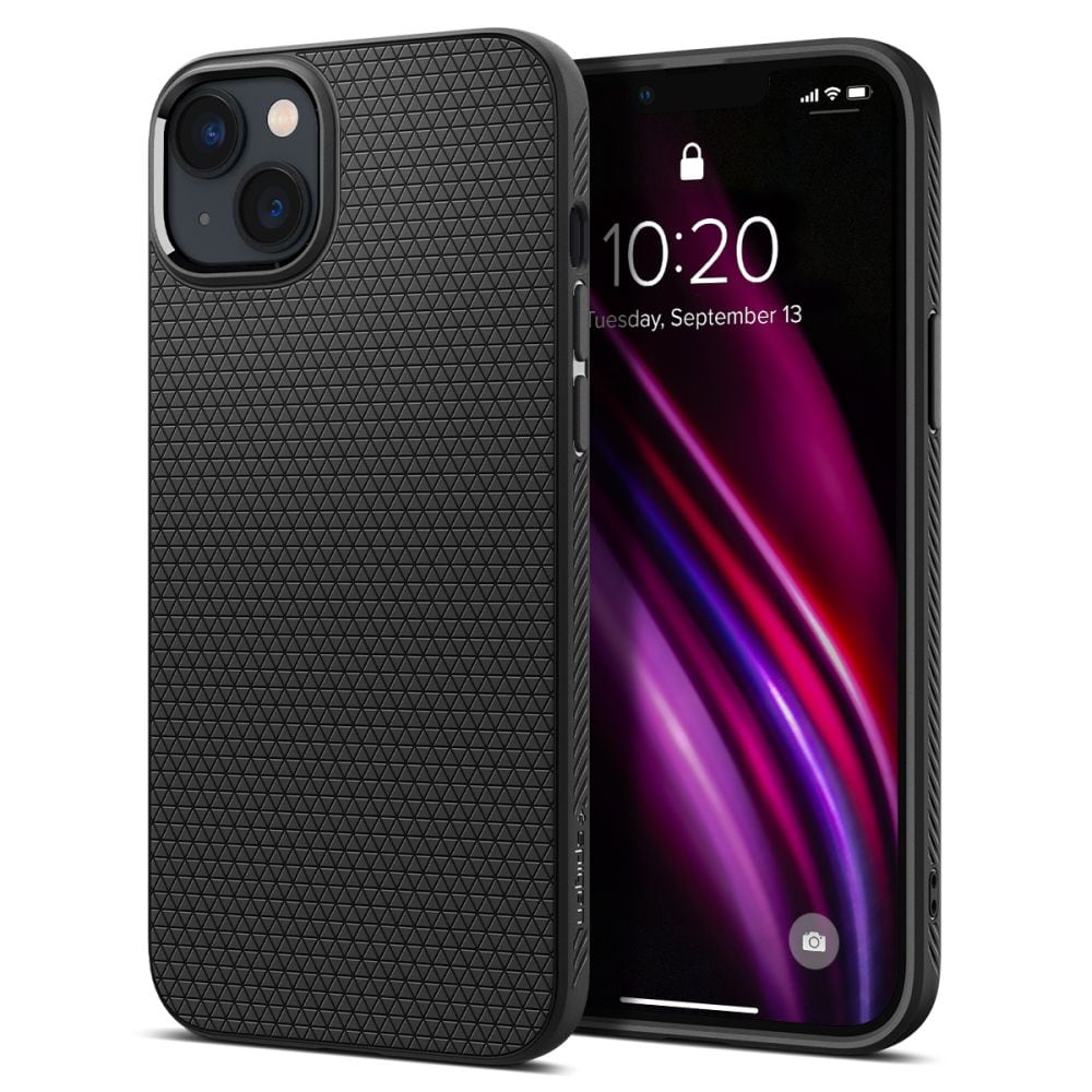 Spigen Liquid Air-etui for iPhone 14 Plus - matt svart