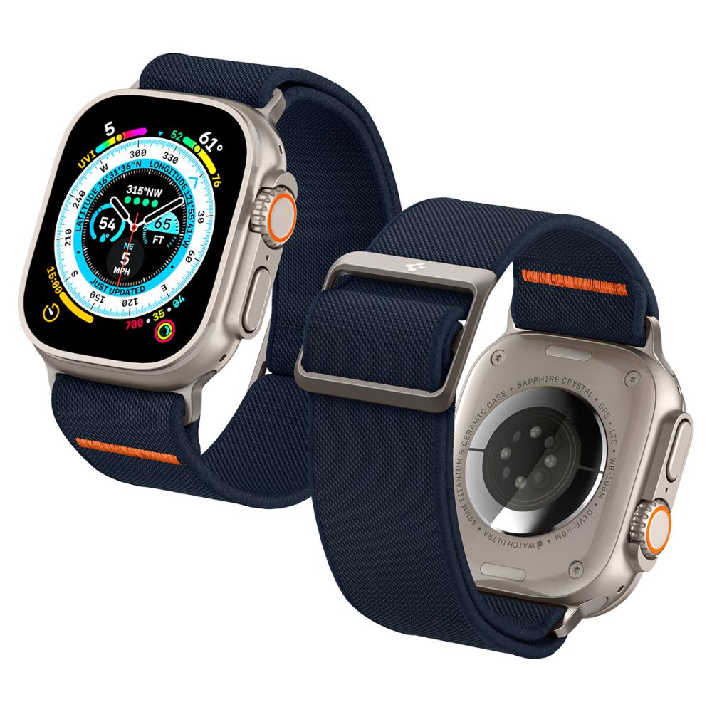 Spigen Fit Lite Ultra-armbånd for Apple Watch 4/5/6/7/8/9/SE/Ultra (42/44/45/49 mm) - marineblå