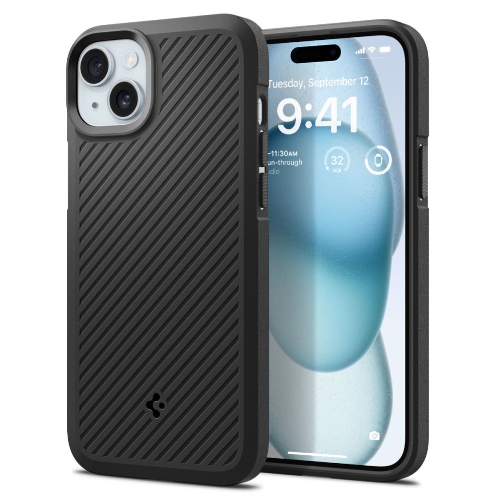 Spigen Core Armor iPhone 15 Plus-etui - matt svart