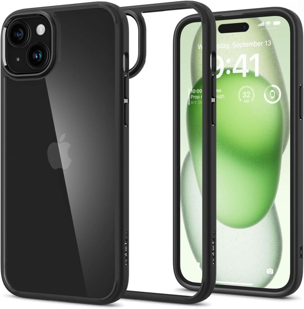 Spigen Ultra Hybrid iPhone 15 Plus-etui - matt svart