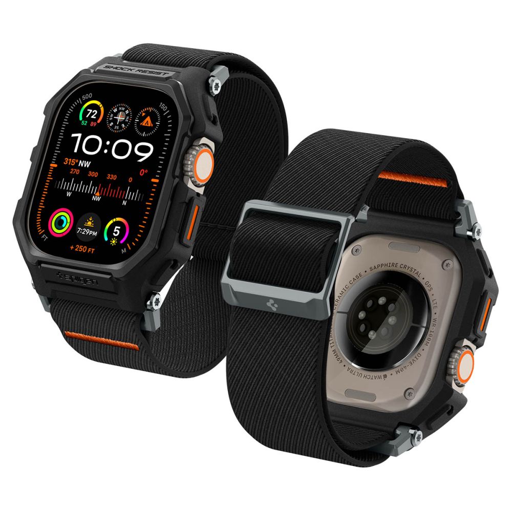Spigen Lite Fit Pro-etui med stropp for Apple Watch Ultra 1 / 2 (49mm) - Matt svart