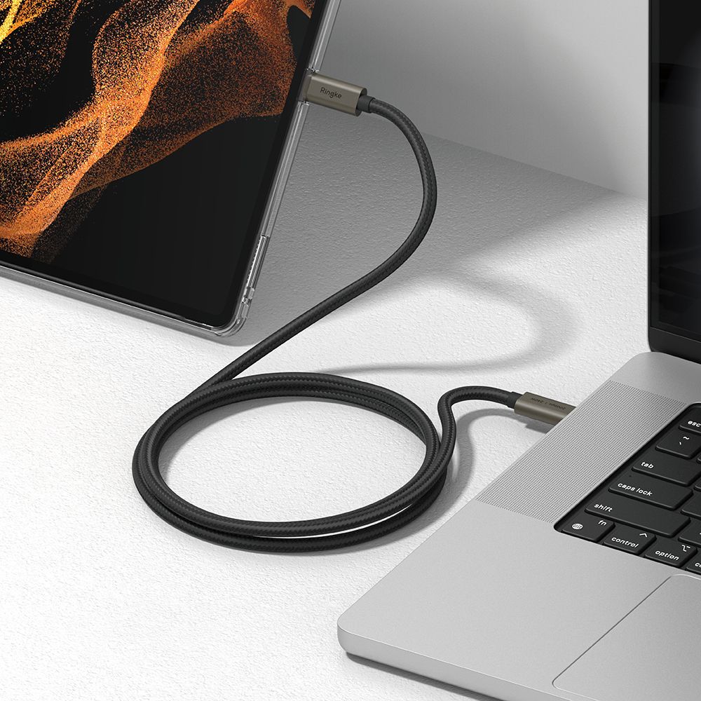 Ringke USB-C 3.2 Gen. PD240W-kabel 100 cm - svart