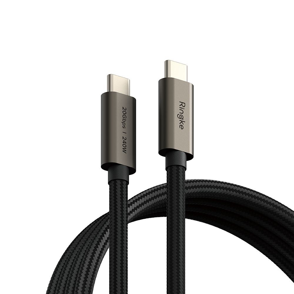 Ringke USB-C 3.2 Gen. PD240W-kabel 200 cm - svart
