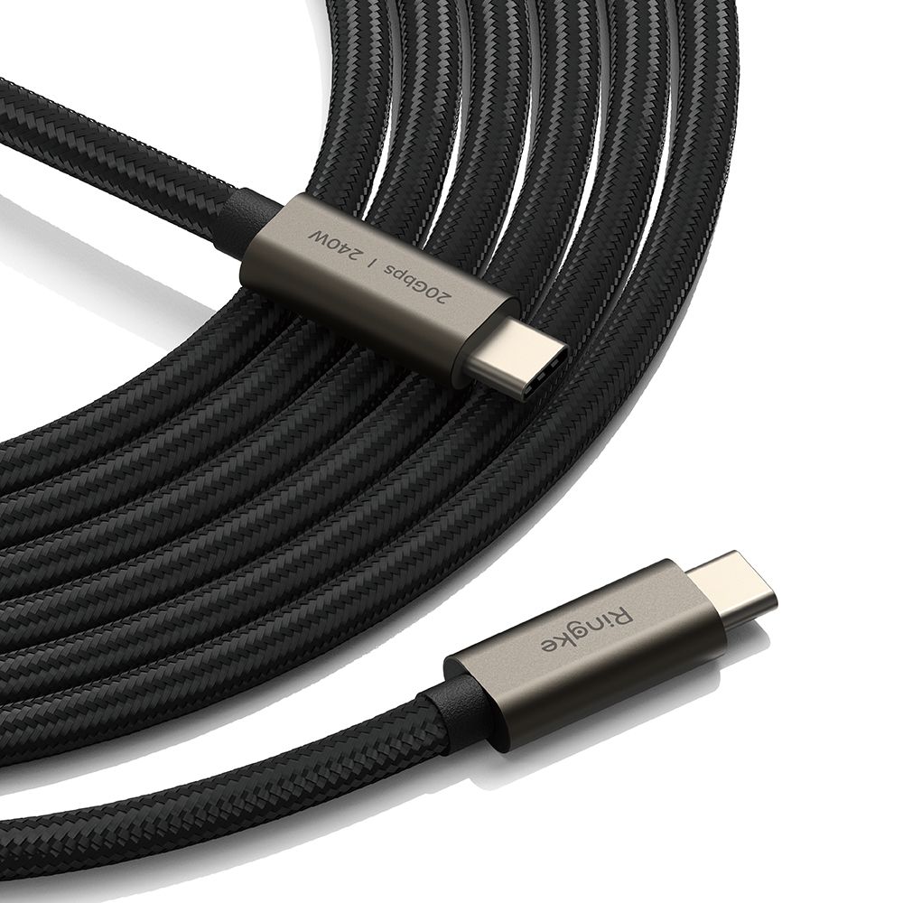 Ringke USB-C 3.2 Gen. PD240W-kabel 200 cm - svart