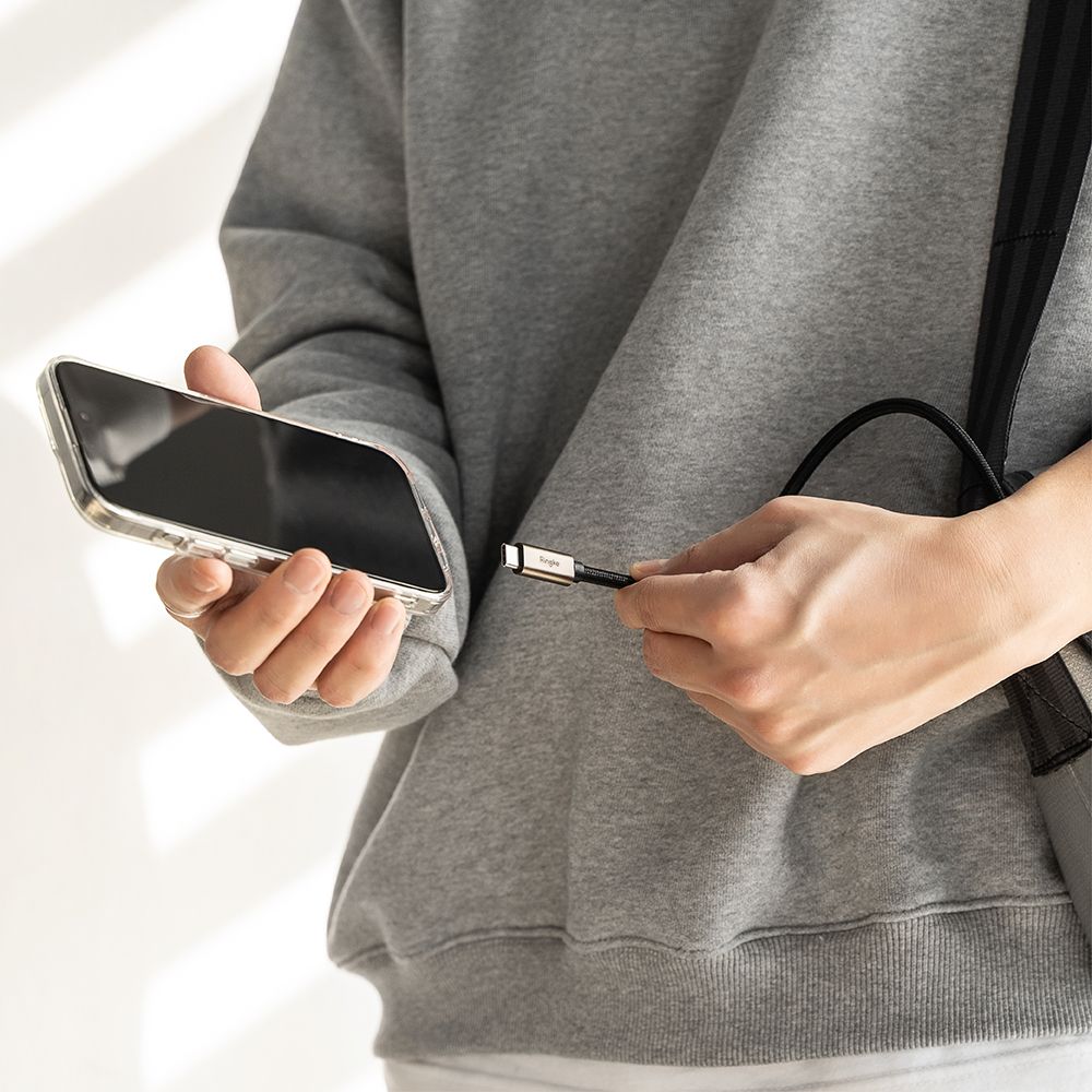 Ringke USB-C 3.2 Gen. PD240W-kabel 200 cm - svart