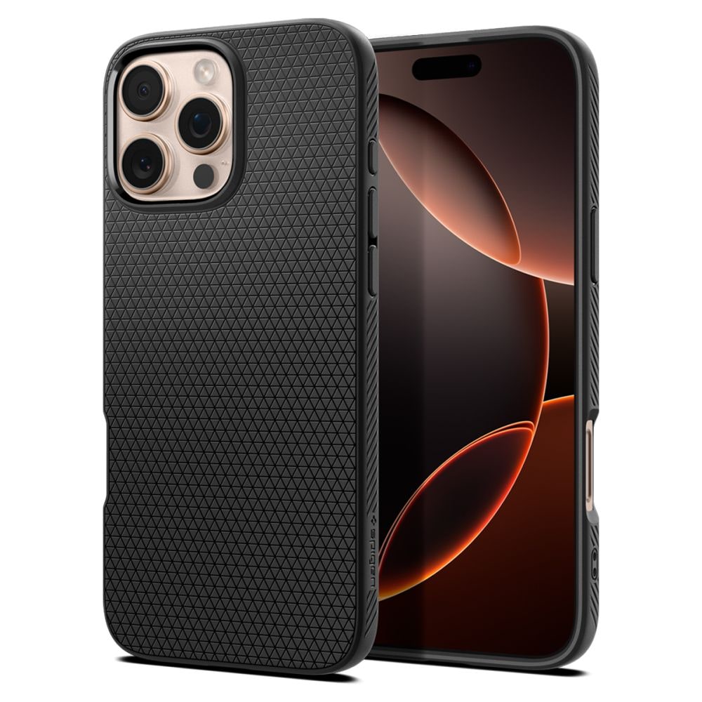 Spigen Liquid Air-etui for iPhone 16 Pro Max - svart