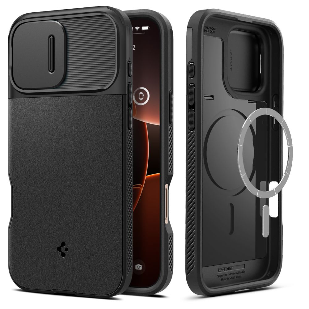 Spigen Optik Armor Mag-etui med MagSafe for iPhone 16 Pro Max - Svart