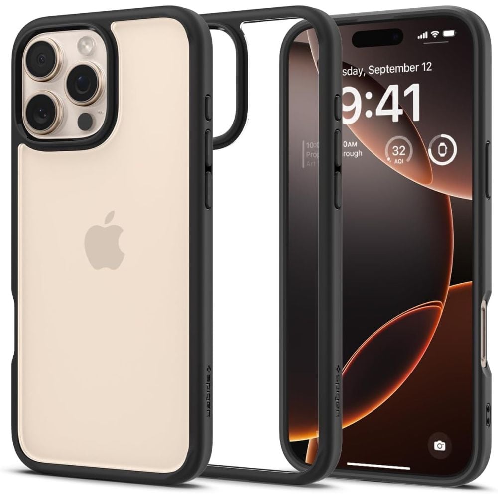 Spigen Ultra Hybrid iPhone 16 Pro-etui - matt svart