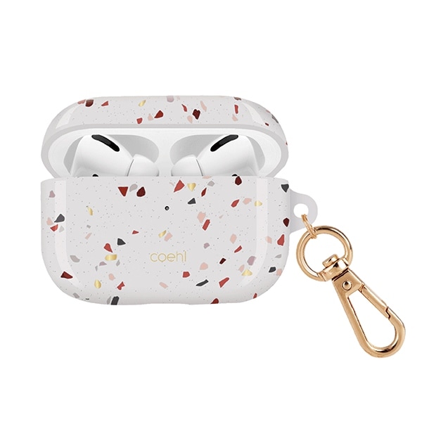 Uniq Coehl Terrazzo AirPods Pro-etui hvit/naturhvit