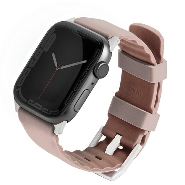 Uniq Linus Apple Watch Series 4/5/6/7/8/SE/SE2 reim 38/40/41mm. Airosoft silikon rosa/rosa