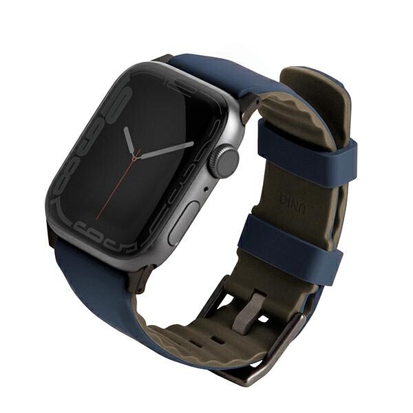 Uniq Linus-armbånd til Apple Watch 1/2/3/4/5/6/7/8/SE/SE2/Ultra 42/44/45/49mm - blå