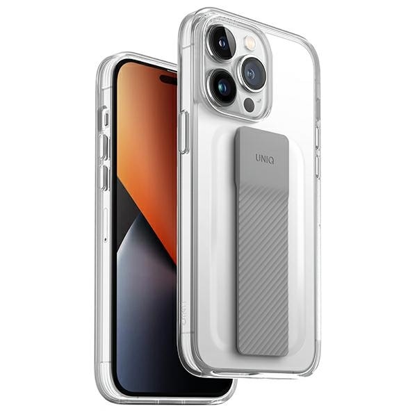 Uniq Heldro Mount-etui for iPhone 14 Pro Max - gjennomsiktig