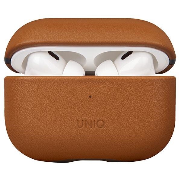 Uniq Terra-etui i ekte lær for AirPods Pro 2 - brun