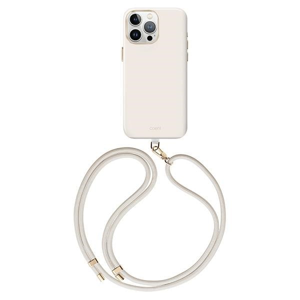 Uniq Coehl Creme magnetisk ladeveske for iPhone 15 Pro - lysegrå