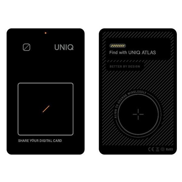 Uniq NFC-lokalisator Atlas grå/grafitt Uniq-ATLASCARDTRK-GRAPHITE