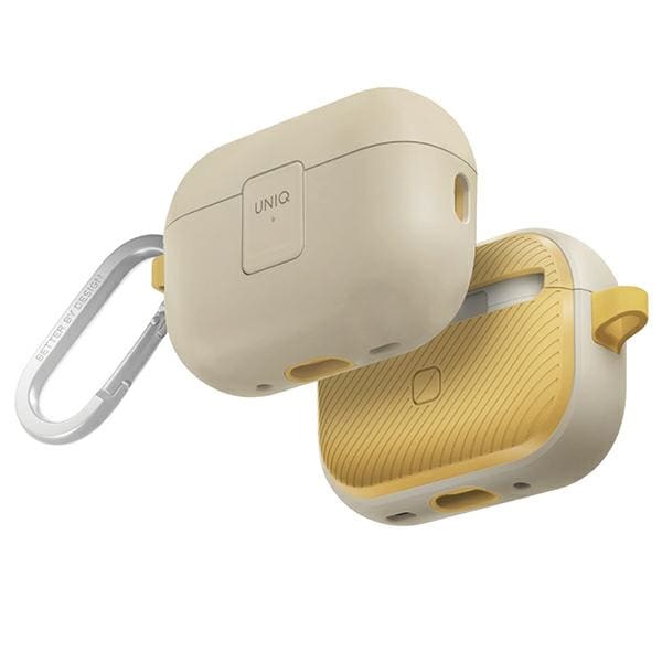 Uniq Clyde Lock-etui for AirPods Pro 2 (2022/2023) - beige og gul
