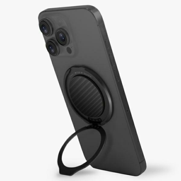 Uniq Gripfit Premium 360 Magnetisk 360-feste og kickstand Magnetisk holder svart/karbon svart