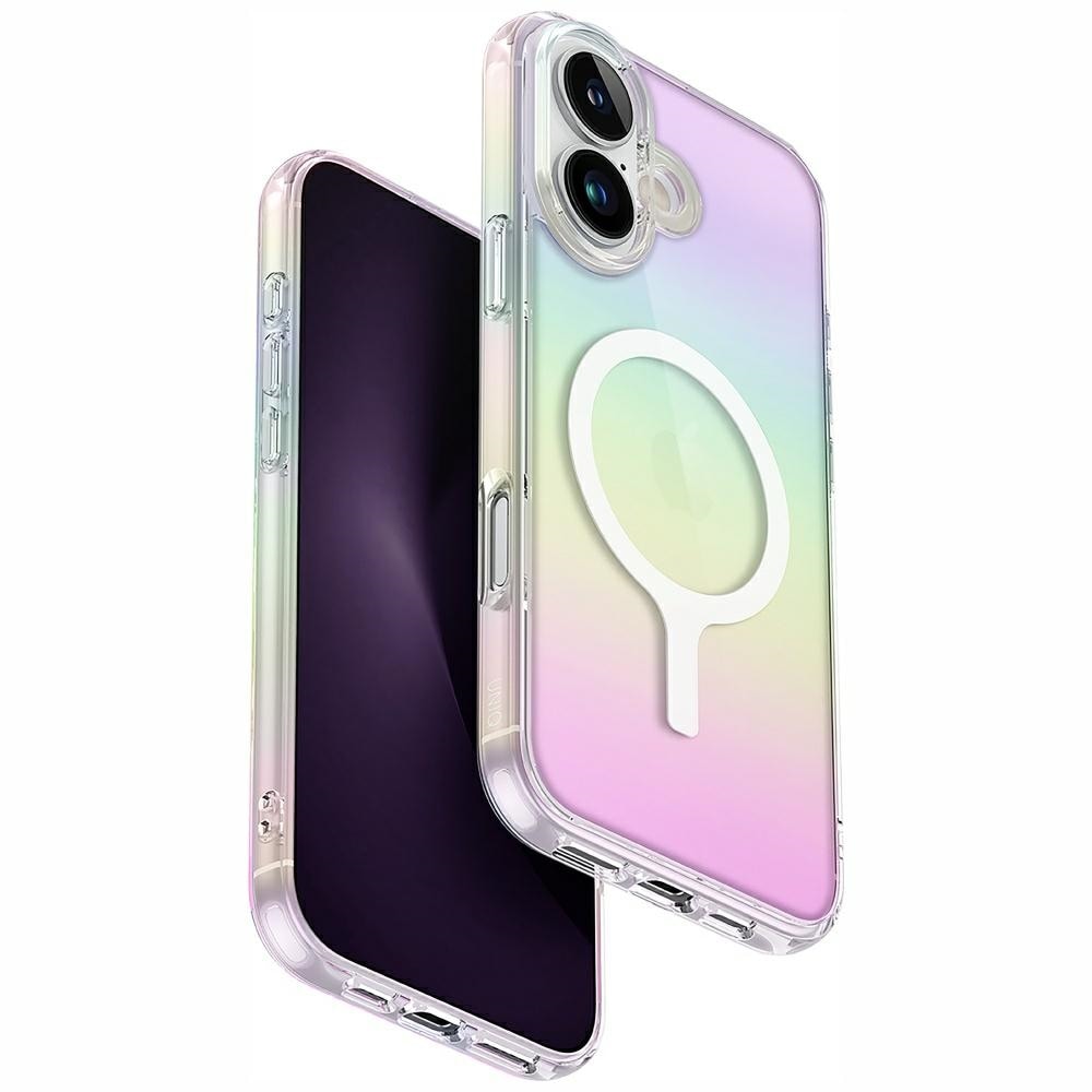 Uniq Iridescia Magclick-ladeveske for iPhone 16 Plus - flerfarget