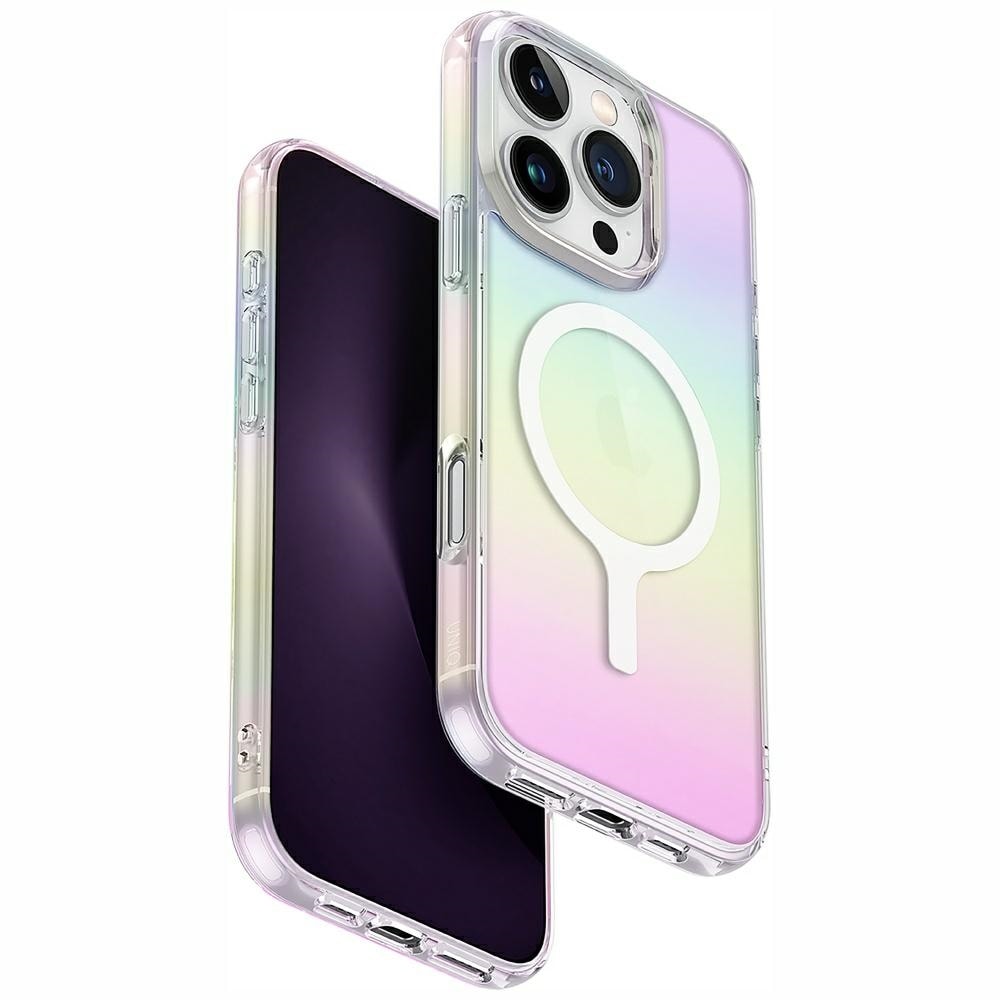 Uniq Iridescia Magclick-ladeveske for iPhone 16 Pro - flerfarget