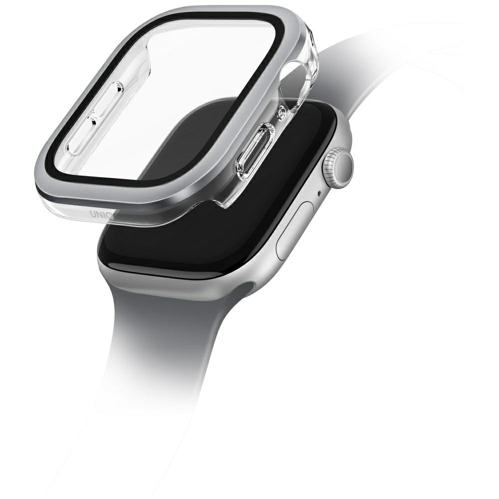 Uniq Voute herdet glassveske for Apple Watch 10 46 mm - sølv
