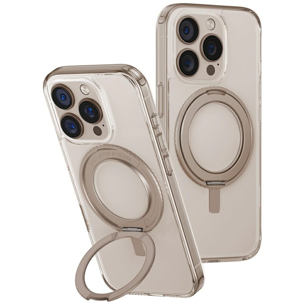 Uniq Swivix 360-roterende kickstand-etui for iPhone 16 - Gull