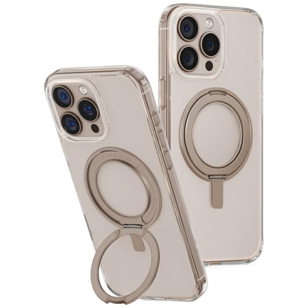 Uniq Swivix 360-roterende kickstand-etui for iPhone 16 Pro Max - Gull