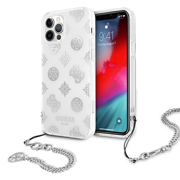 Guess GUHCP12LKSPESI iPhone 12 Pro Max 6,7" sølv/sølv hardcase Peony Chain Collection