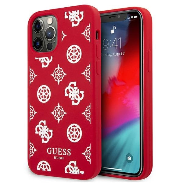 Guess GUHCP12LLSPEWRE iPhone 12 Pro Max 6,7" rød/rød hard koffert Peony Collection