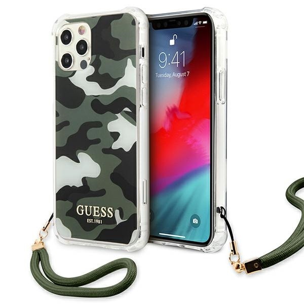 Guess GUHCP12LKSARKA iPhone 12 Pro Max 6,7" grønn/khaki hardcase Camo Collection