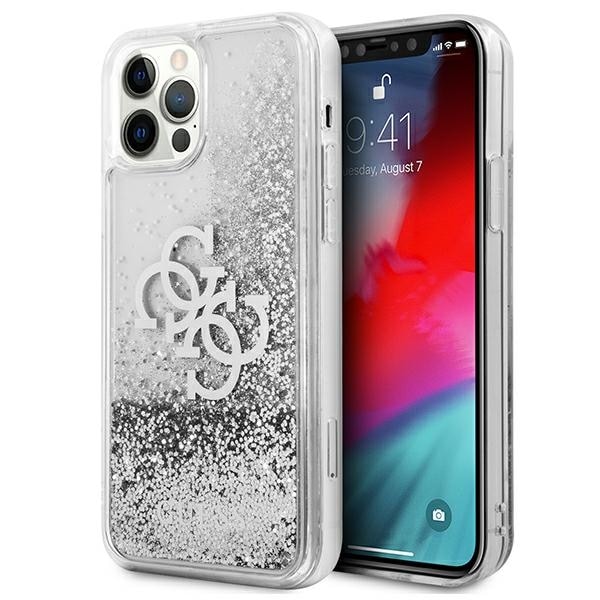 Guess GUHCP12LLG4GSI iPhone 12 Pro Max 6,7" sølv/sølv hardcase 4G Big Liquid Glitter